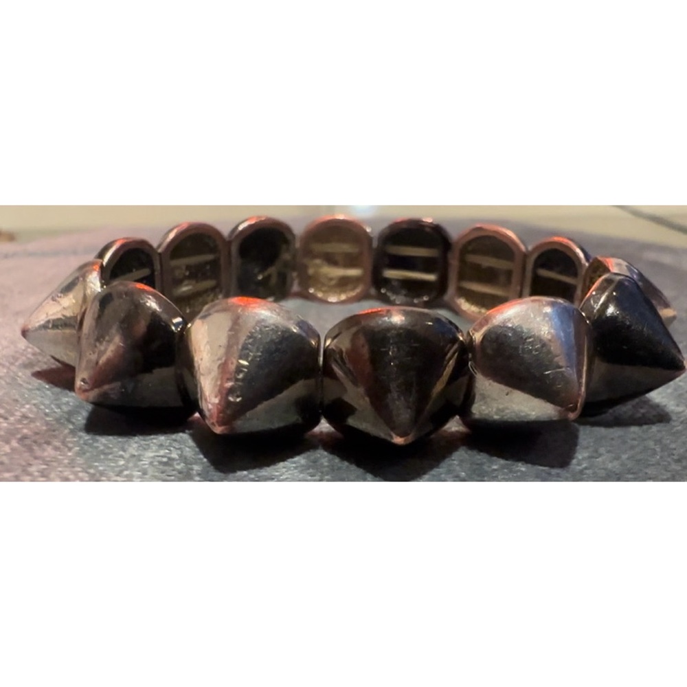 Spiked Gold & Silver Stretchy Women's Bracelet OS